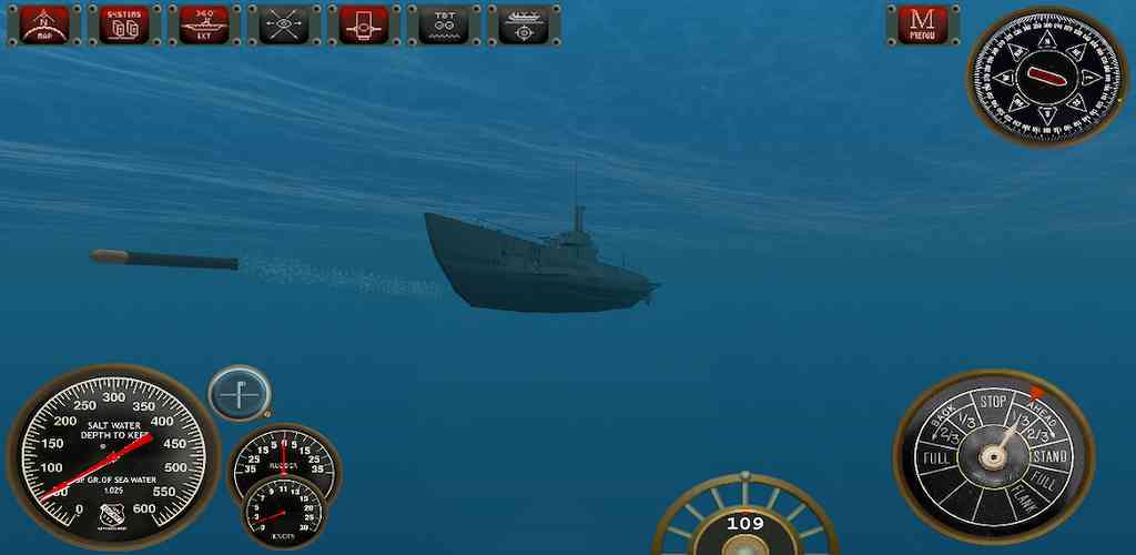 Stille diepte onderzeeër Sim1