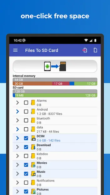 Archivos a tarjeta SD o unidad USB MOD APK