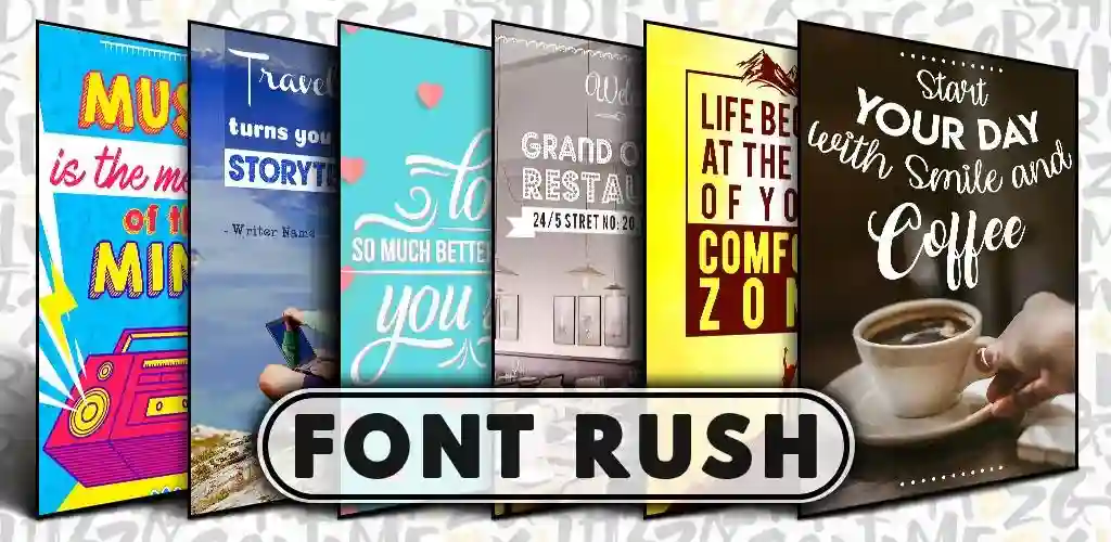 Lettertype Rush Mod 1