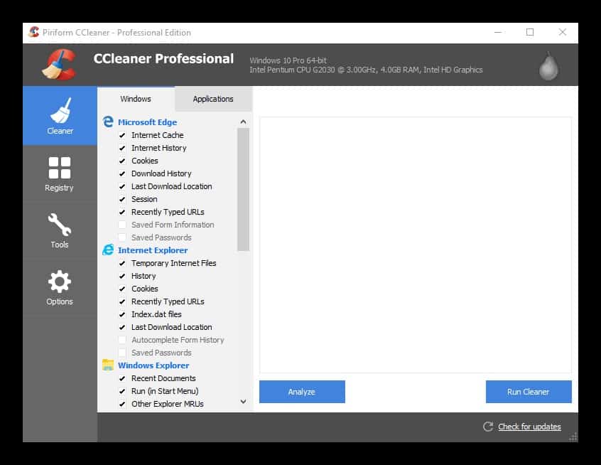 CCleaner profesyoneli