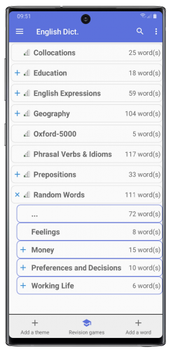 My personal dictionary - WordTheme Pro