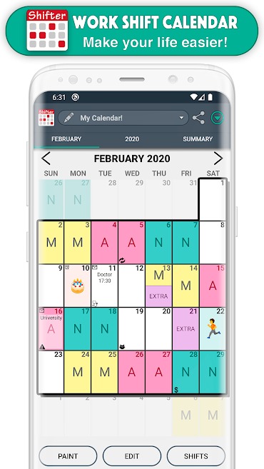 Work Shift Calendar Pro Mod Apk