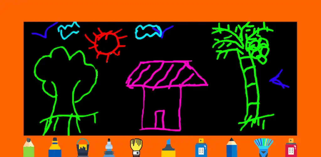 Magic Slate Pro APK for kids to draw, write, and learn with multicolored tools.