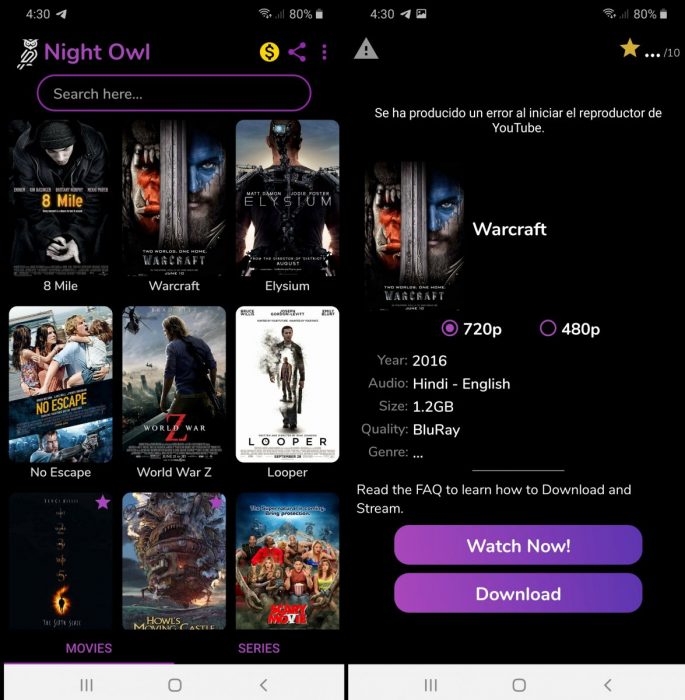Night Owl - Últimas películas y series GRATIS v8.4 MOD APK 1