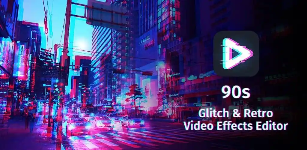 Anos 90 - Editor de efeitos de vídeo Glitch VHS e Vaporwave-1