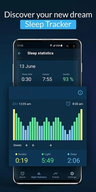 Sleepzy Sleep Cycle Tracker & Alarm Clock