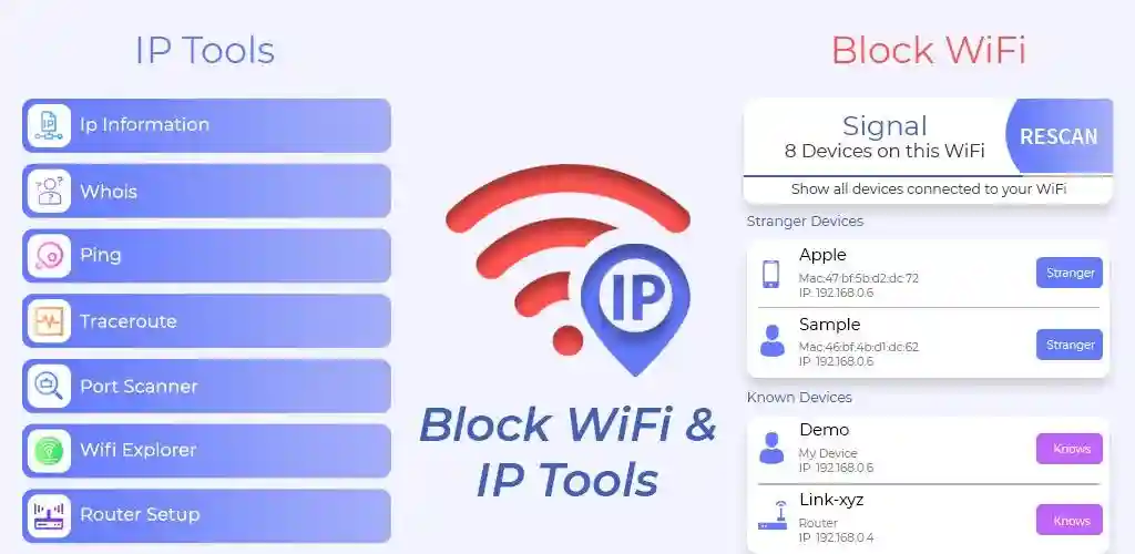 Bloquear ferramentas IP WiFi 1