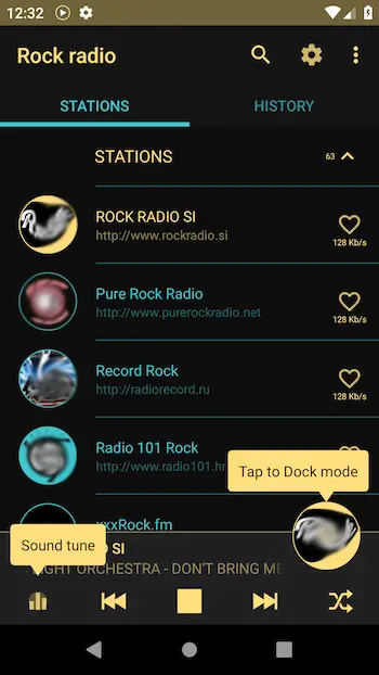 Онлайн радио «Рок-музыка» MOD APK