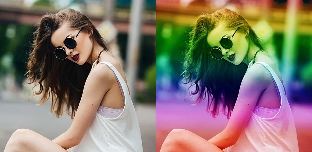تعديل اللون تأثير محرر الصور