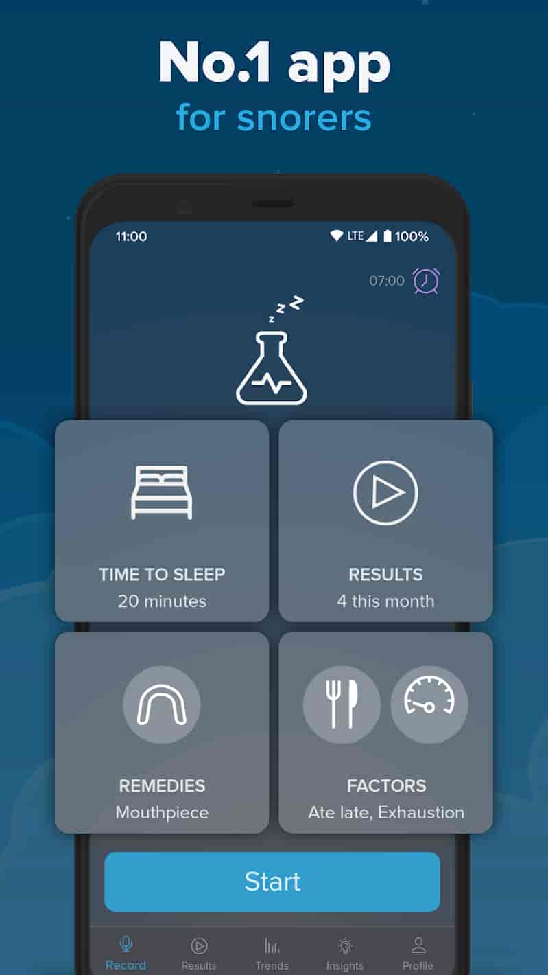 SnoreLab Ghi lại tiếng ngáy của bạn MOD APK cao cấp