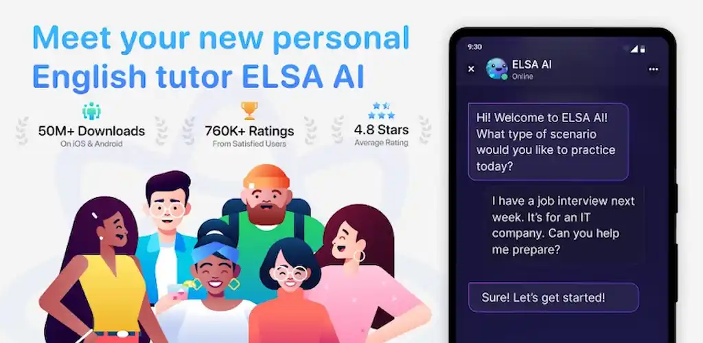 ELSA AI یاد بگیرید انگلیسی صحبت کنید