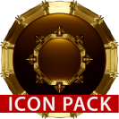 hamond gold icon pack black 3d