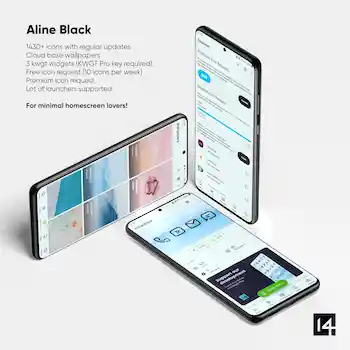 Aline Black Linear Icon Pack Patched Apk