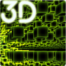 cubos infinitos partículas 3d papel de parede ao vivo