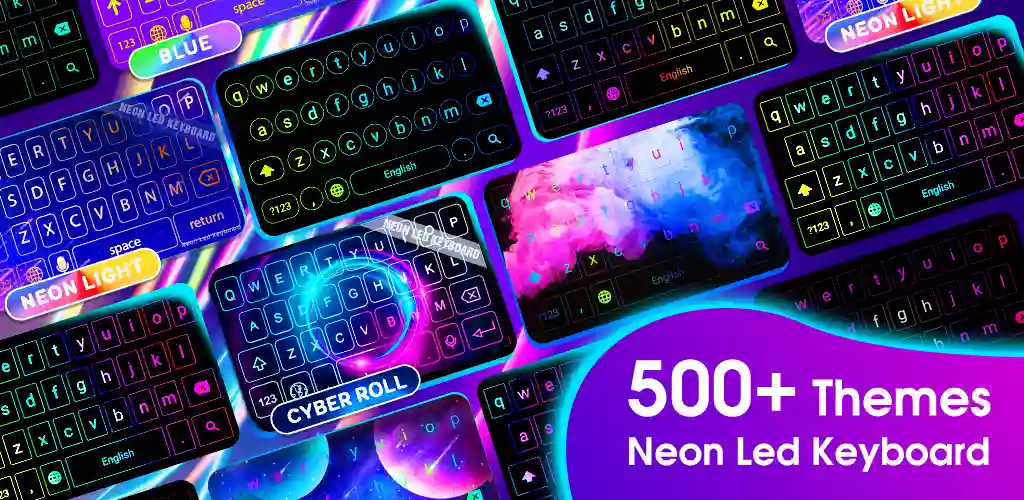 Neon LED Keyboard RGB Emoji 1