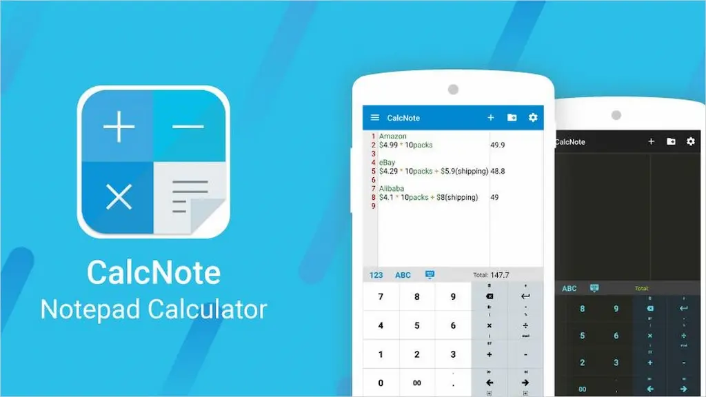 Kalkulator Notepad CalcNote