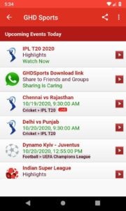 GHD Sports – Live TV & Sports MOD APK (Ad-Free Unlocked, Optimized) 3