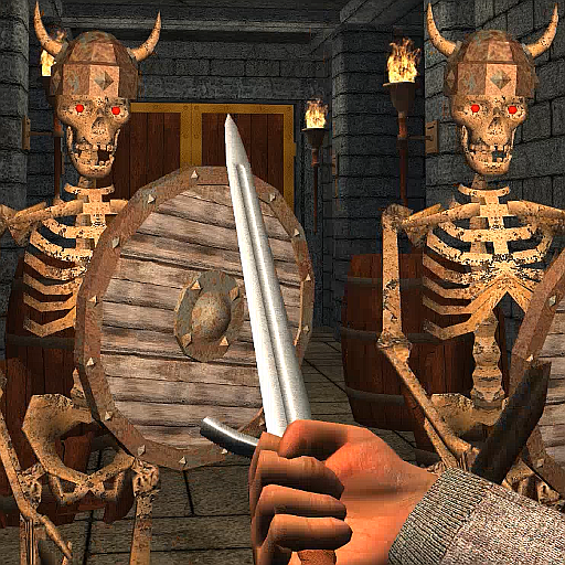 old gold 3d first person dungeon crawler rpg