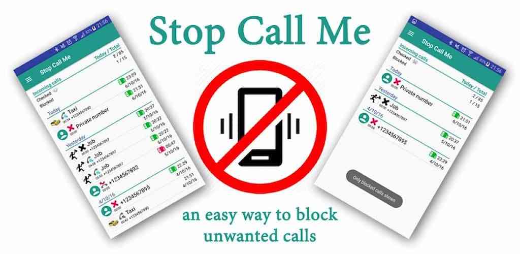 توقف عن الاتصال بي Call Blocker1