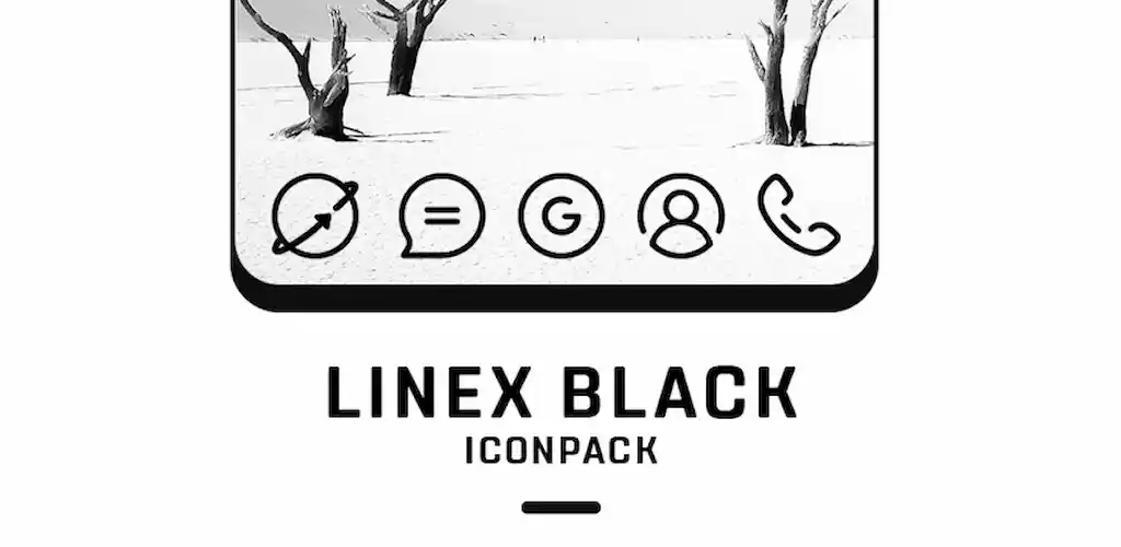 Pack d'icônes LineX noir