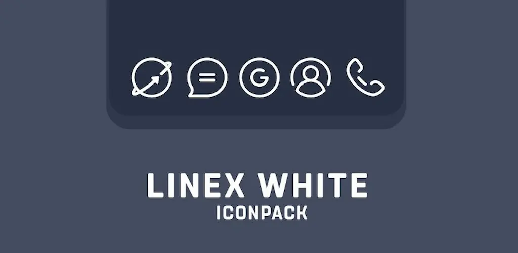 LineX weißes Icon-Paket
