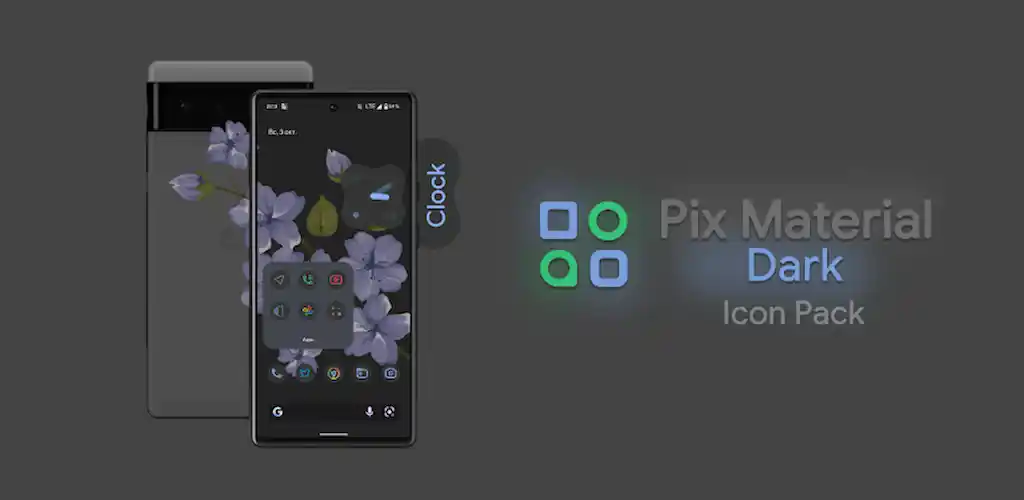 Pix Material Escuro Icon Pack