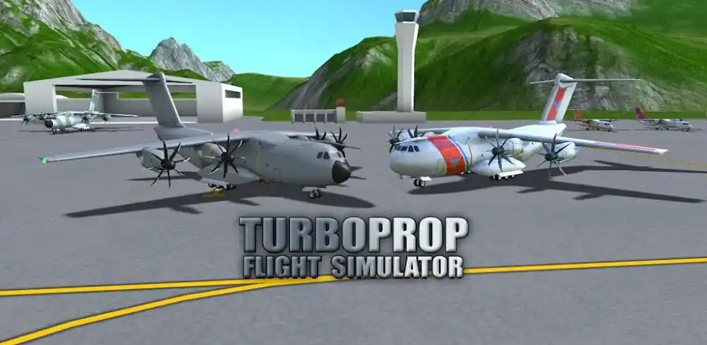 simulateur de vol à turbopropulseur 3d 1