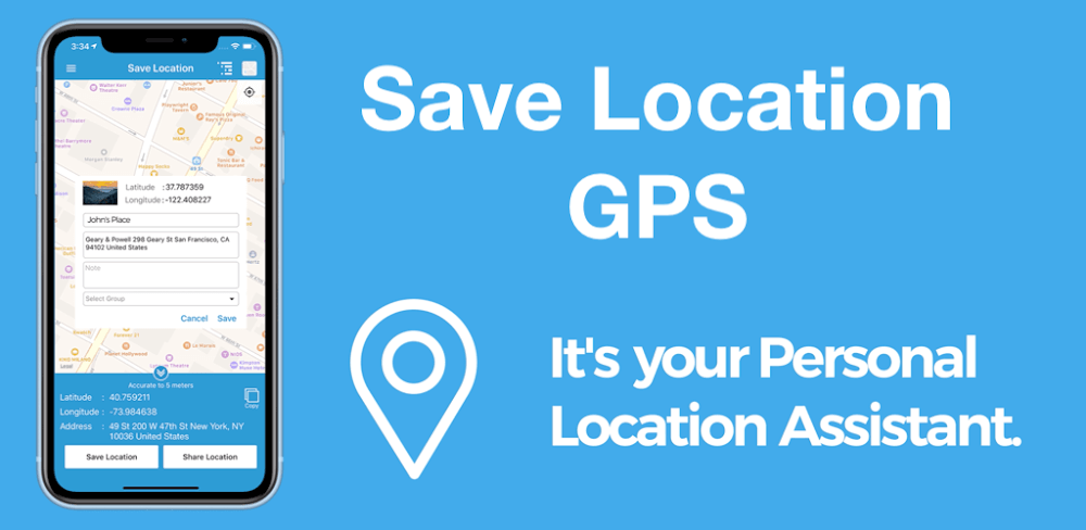 Locatie GPS MOD APK opslaan