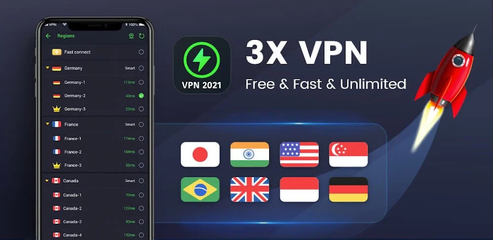 3X VPN МОД APK
