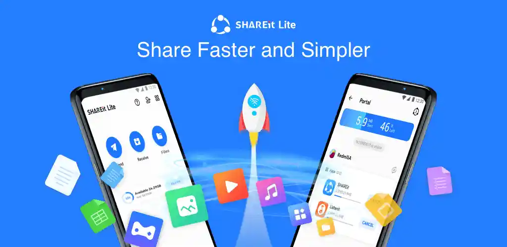 اشتراک گذاری سریع فایل SHAREit Lite 1