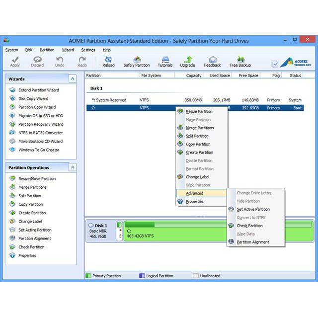 aomei partition assistant portable