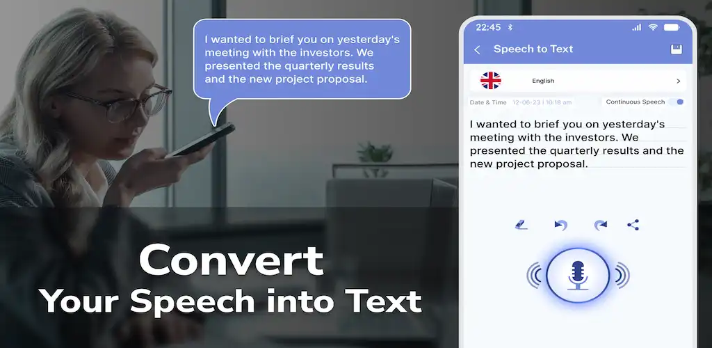 Voice to text converter