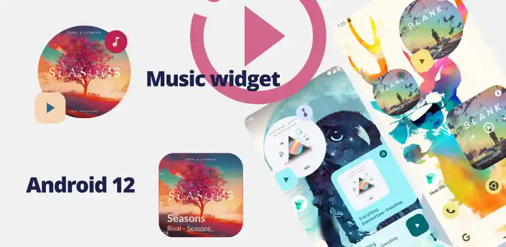 Muziekwidget Android 12 1