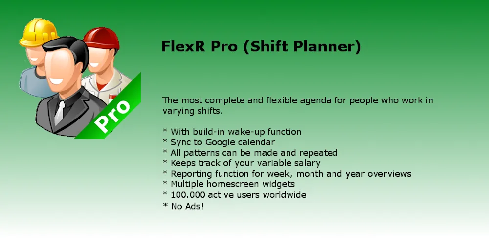 calendario di lavoro a turni flexr pro 1