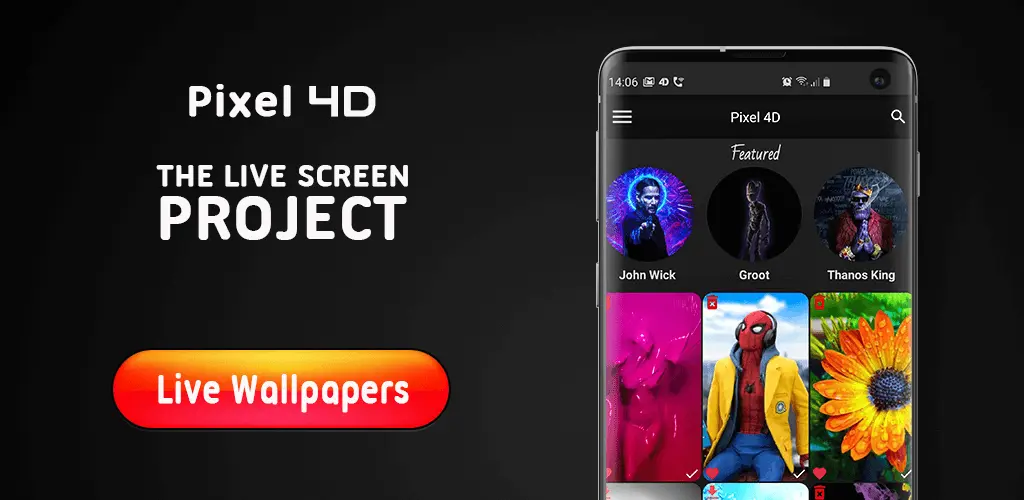 Pixel 4D Live Wallpapers MOD APK with 3D animated backgrounds