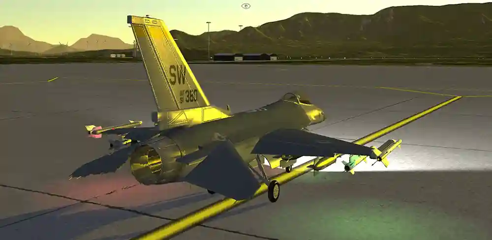 Симулятор полета реактивного истребителя вооруженных сил ВВС 1