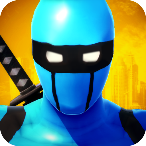 jogo de super-herói ninja azul