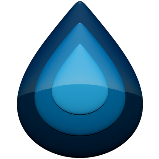 pacchetto di icone acqua 3d blu nero