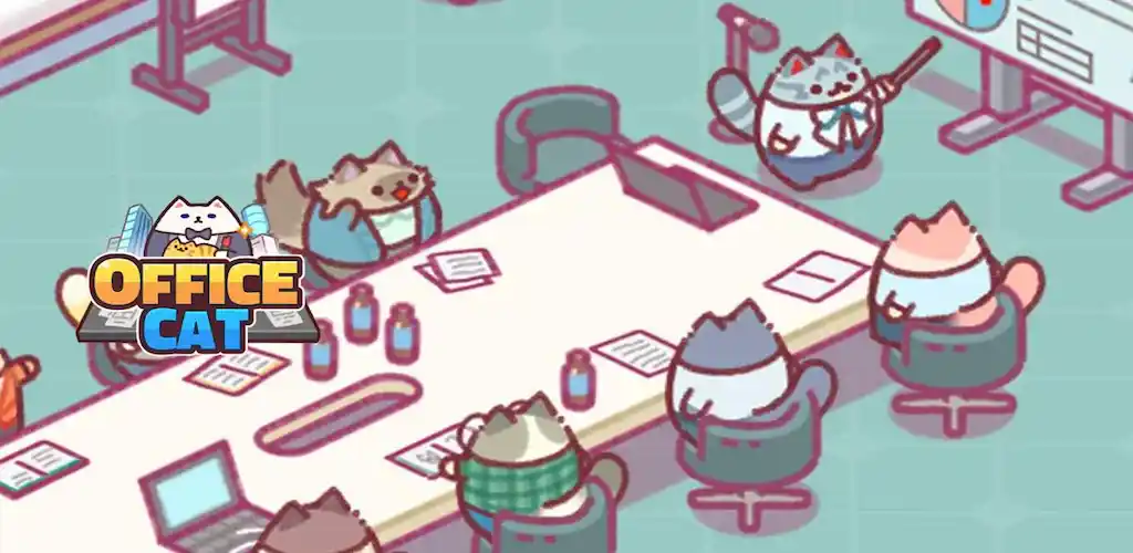 Office Cat Idle Tycoon Game