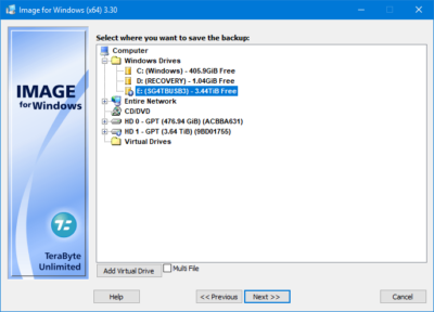 TeraByte Drive Image Backup and Restore Suite + WinPE 1