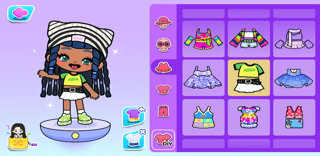Aha World Doll Dress Up Game