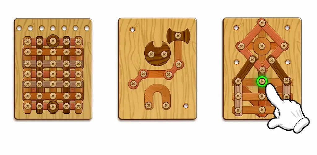 Wood Nuts & Bolts Puzzle Mod APK gameplay